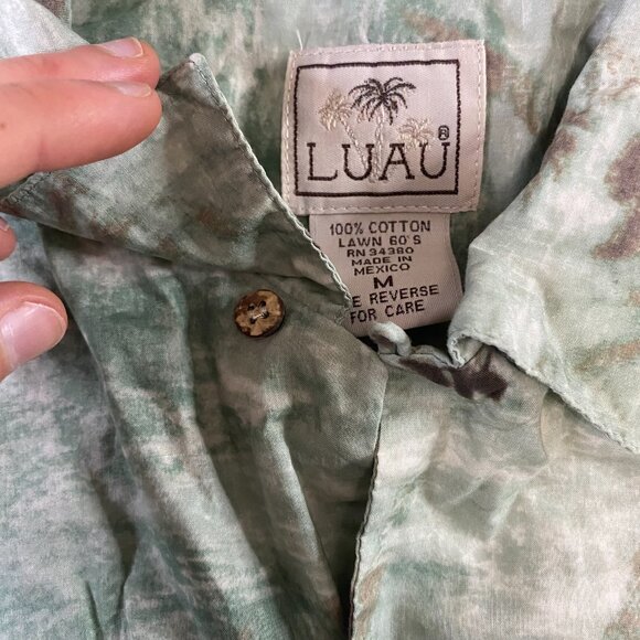 Luau Lot of 4 Men's M 100% Cotton Hawaiian Button Up Shirt Aloha Beach Tropical - Picture 3 of 7